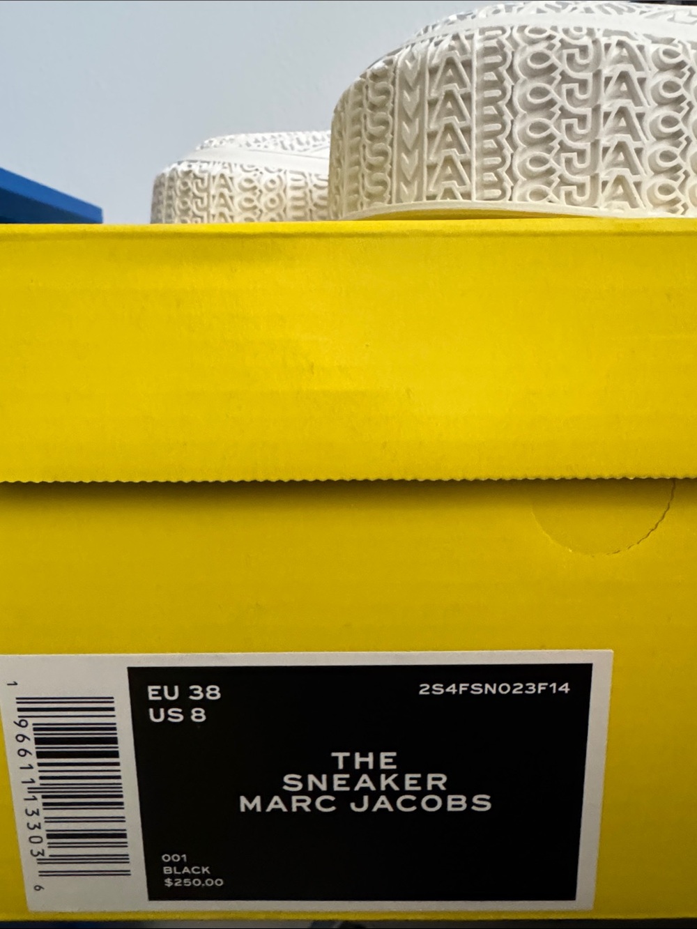 Marc Jacobs The Sneaker Black Canvas Platform Sneakers w/ White Sole - Picture 10 of 11